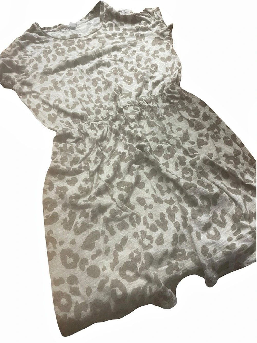 Old Navy Animal Print Mini Dress in Gray & Lt grey like new sz medium